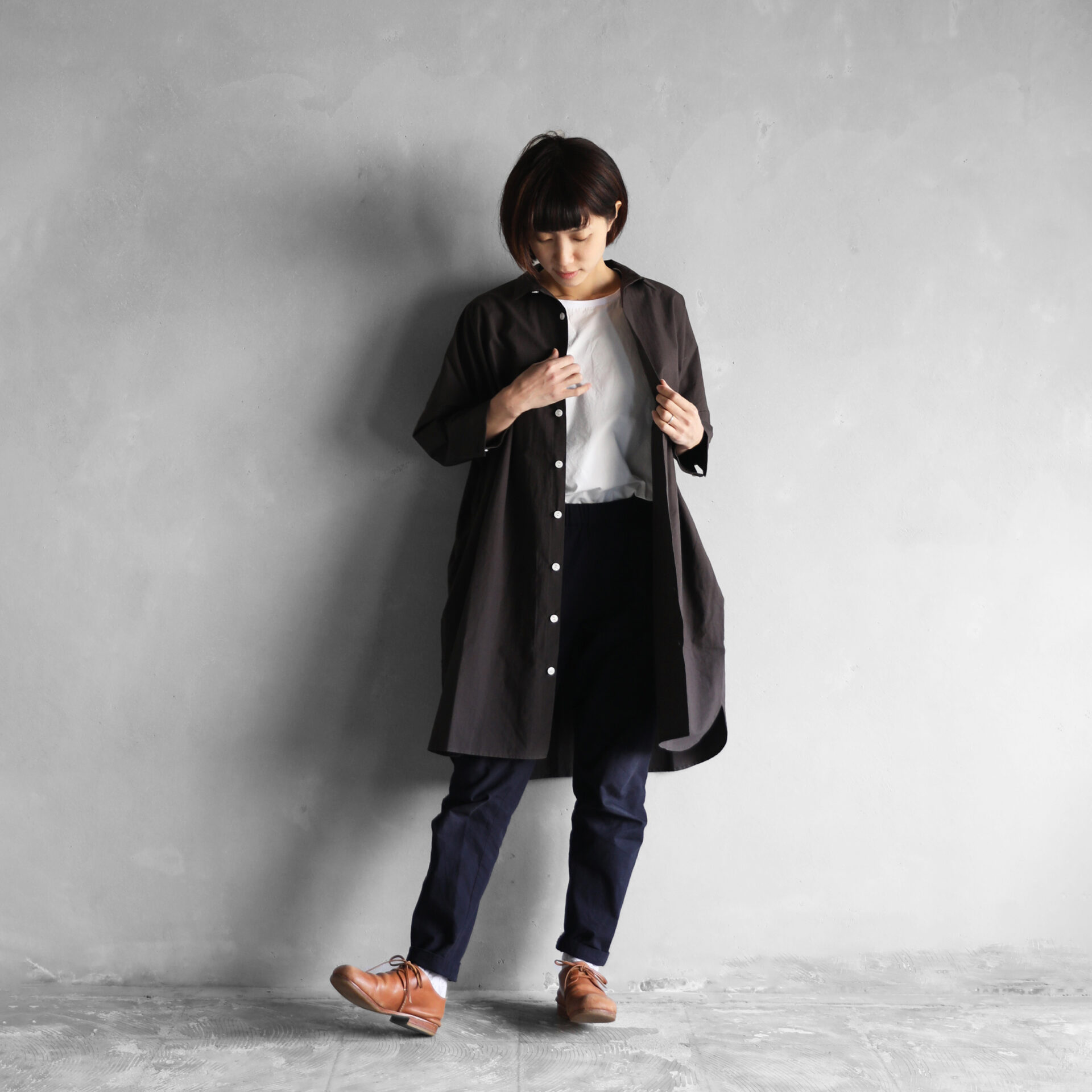 ロングシャツ004の生地の違いをご紹介します” – HUIS | 遠州織物