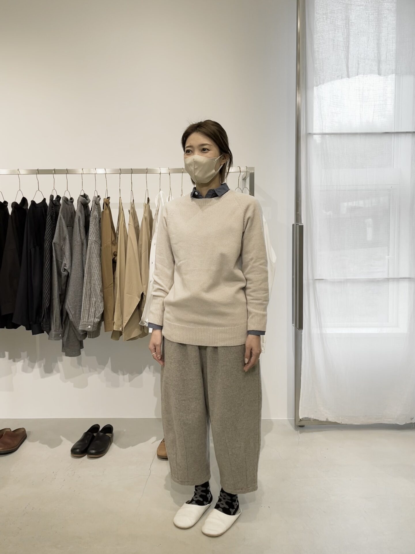 HUIS ハウス パンツ ダークグレー サイズ:FREE | 縮絨ウール  