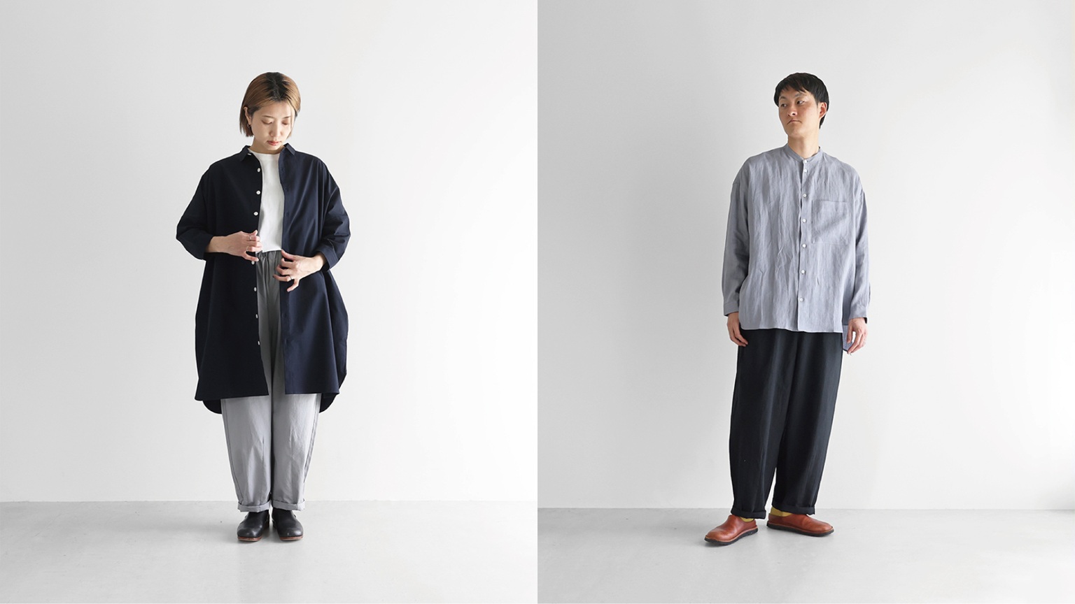 ベーシックなHUISの服が叶える日常