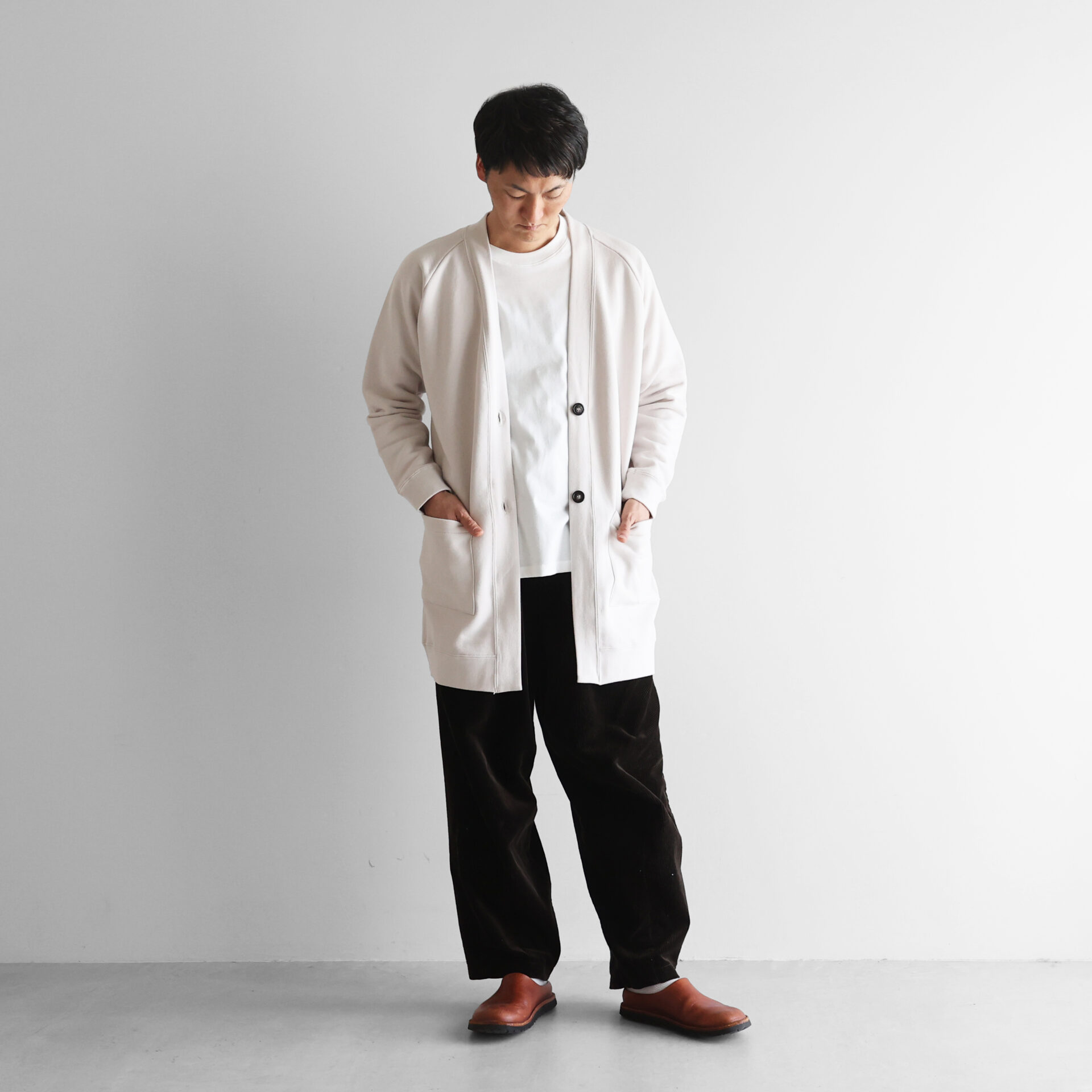 HUIS in house］SUVINスウェットロングカーディガン【ユニセックス